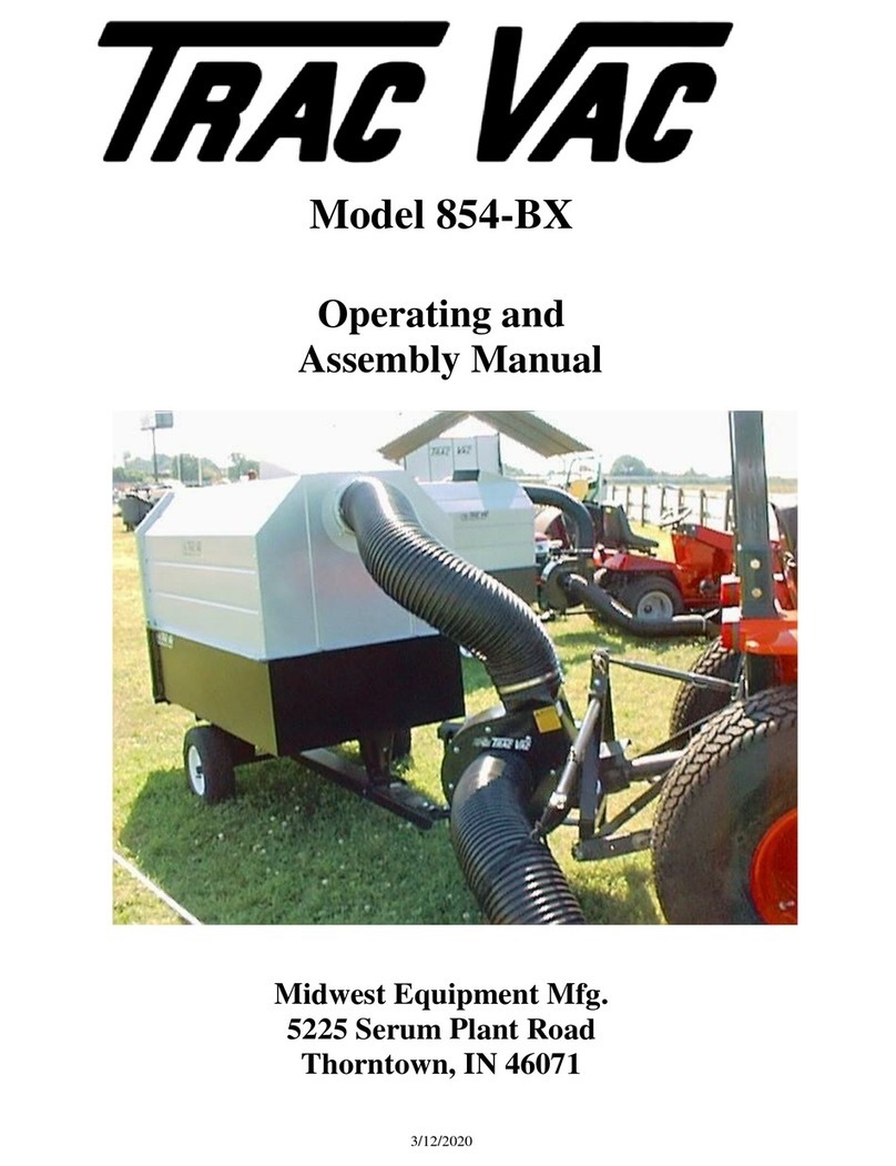Trac Vac 854-BX Operating and assembly manual