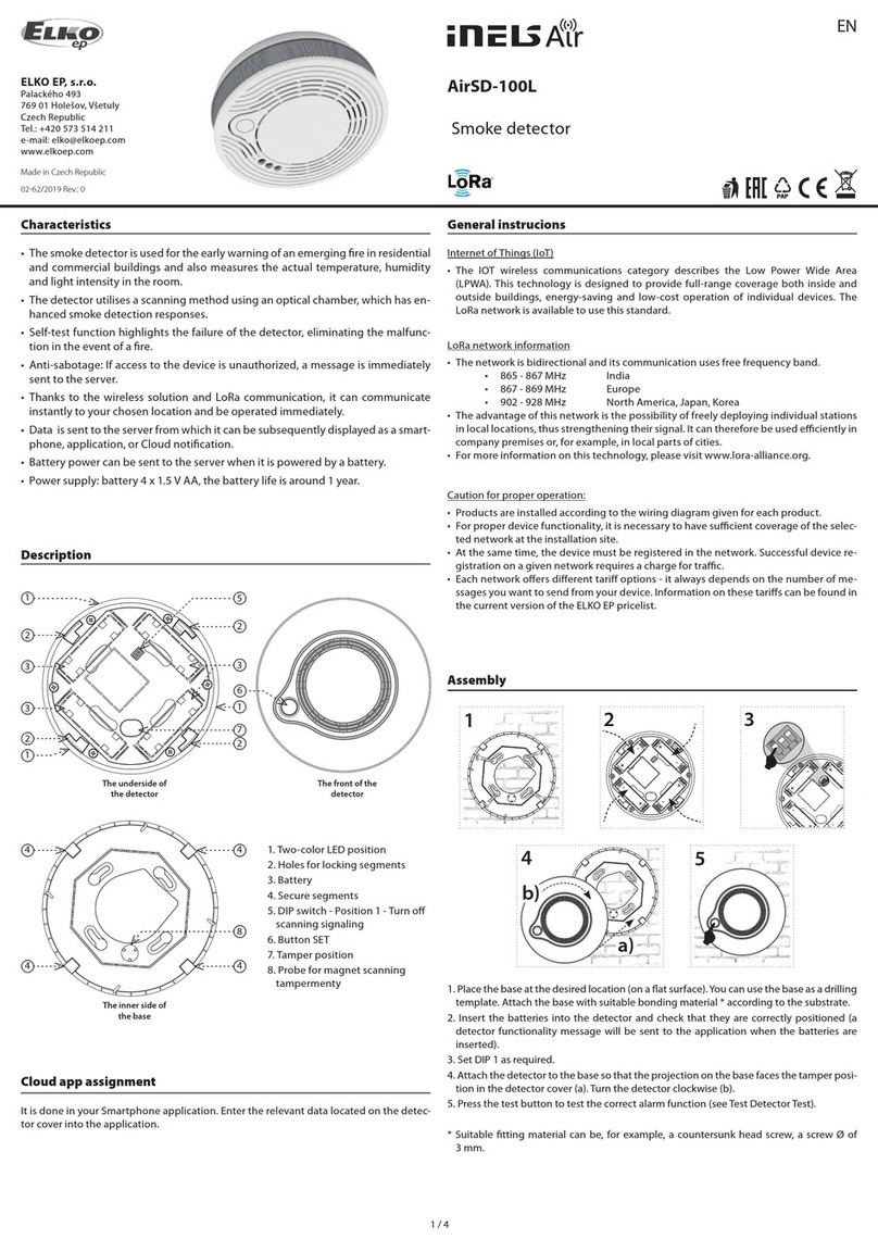 Elko iNELS Air AirSD-100L quick start guide