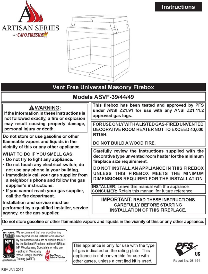 Capo Fireside ASVF-39 instructions