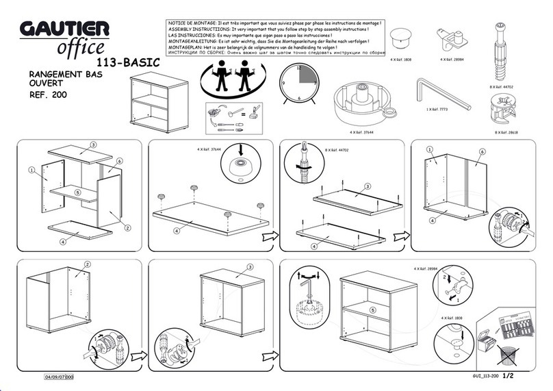 Gautier Office RANGEMENT BAS OUVERT BASIC 113.200 Assembly instructions Gautier Office RANGEMENT BAS OUVERT BASIC 113.200 Assembly instructions