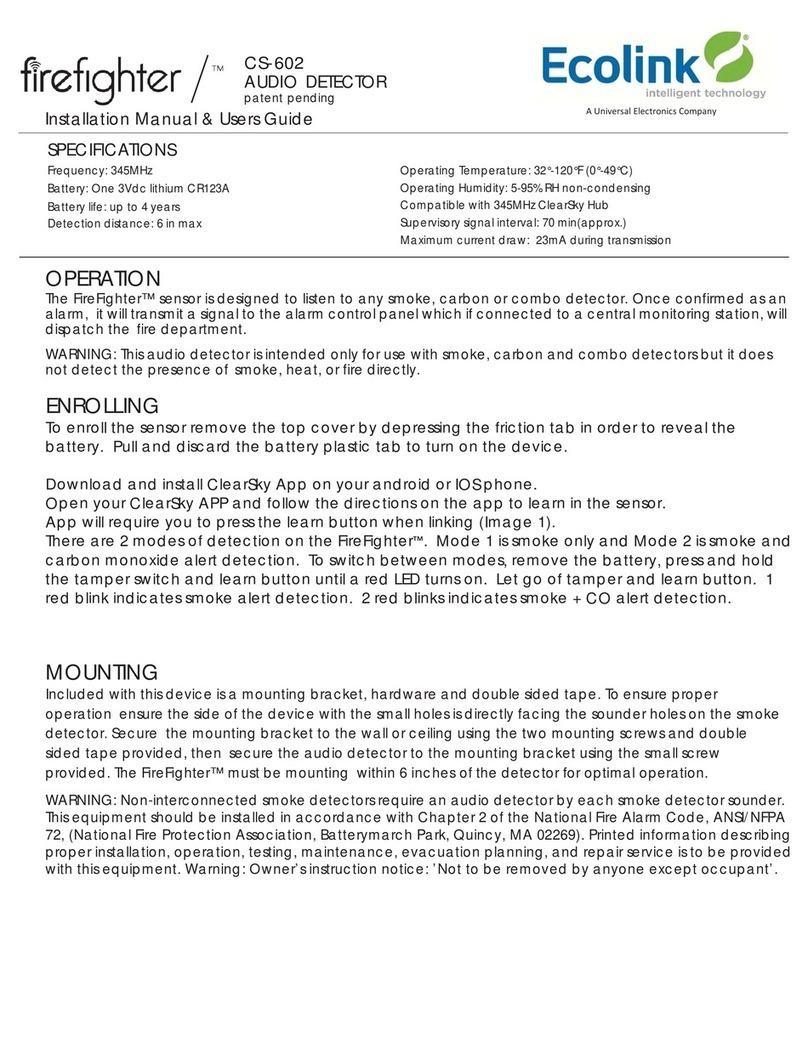 Ecolink FireFighter CS-602 Guide