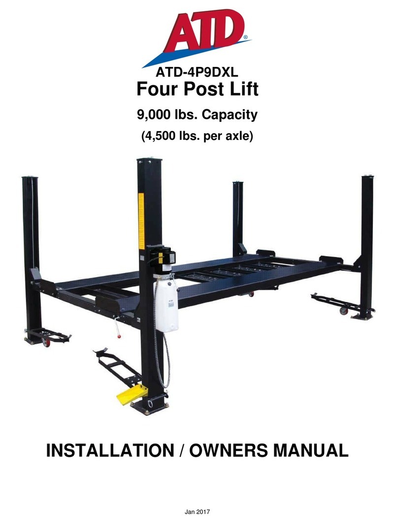 ATD Tools 4P9DXL Installation & owner's manual
