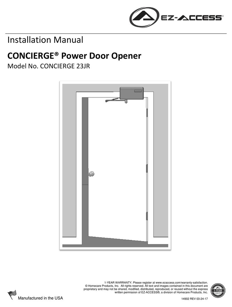 EZ-ACCESS CONCIERGE 23JR installation manual EZ-ACCESS CONCIERGE 23JR installation manual