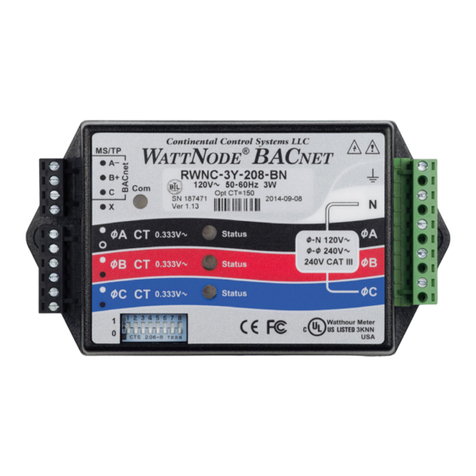 socomec CCS WattNode BACnet WNC-3Y-208-BN User manual