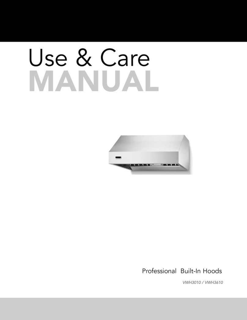 Viking Range VWH3010 Use & care manual