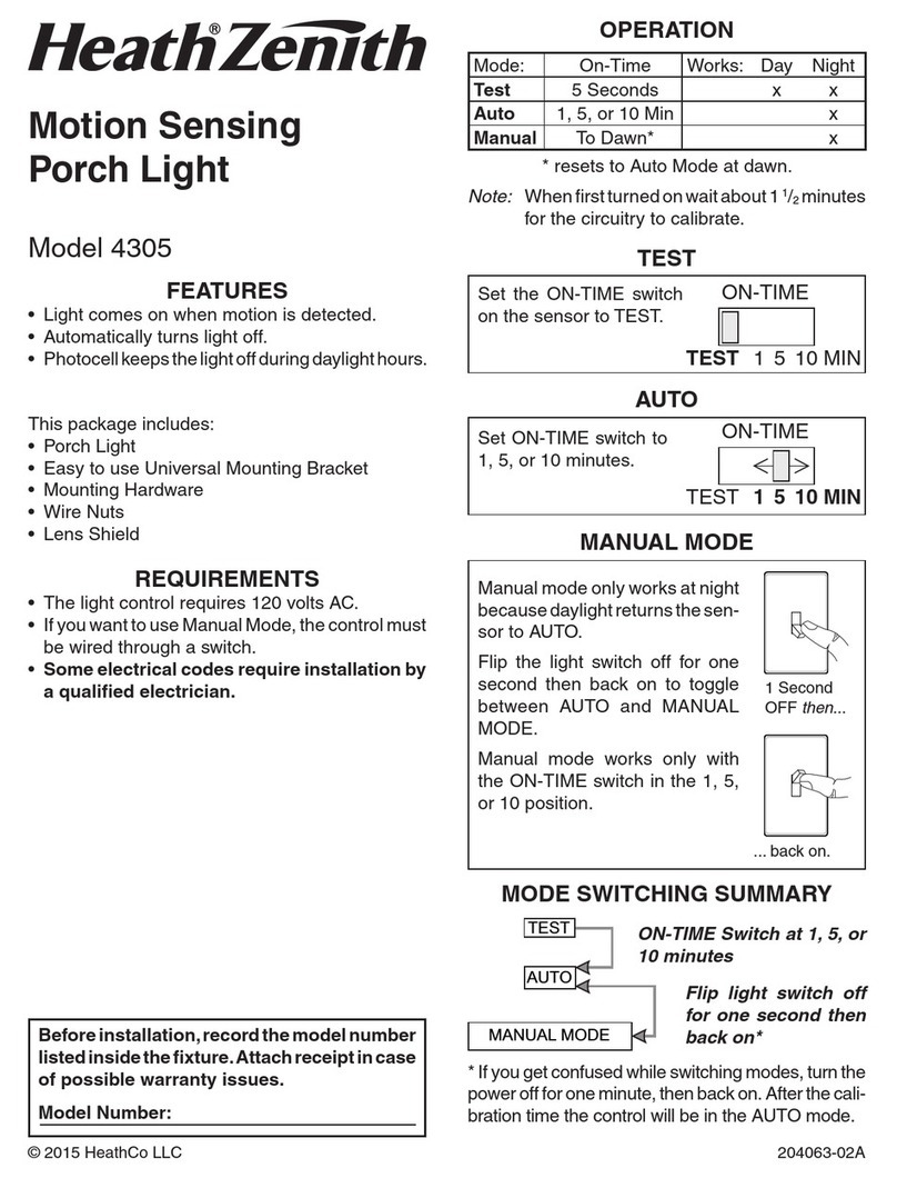 Heath Zenith 4305 User manual