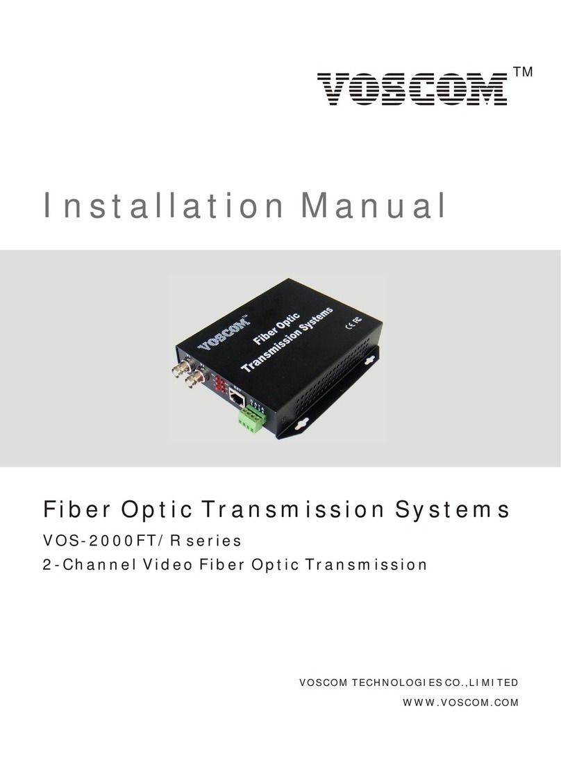 Voscom VOS-2000FT Series installation manual