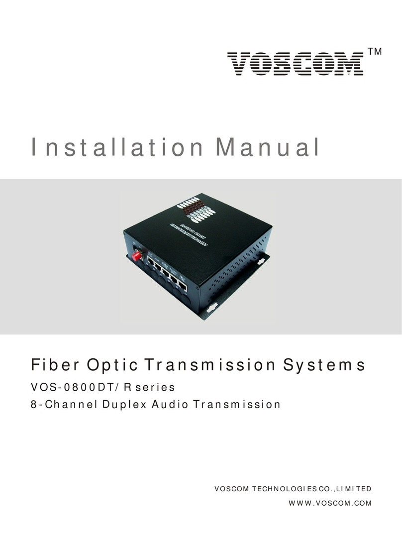 Voscom VOS-0800DT Series installation manual Voscom VOS-0800DT Series installation manual