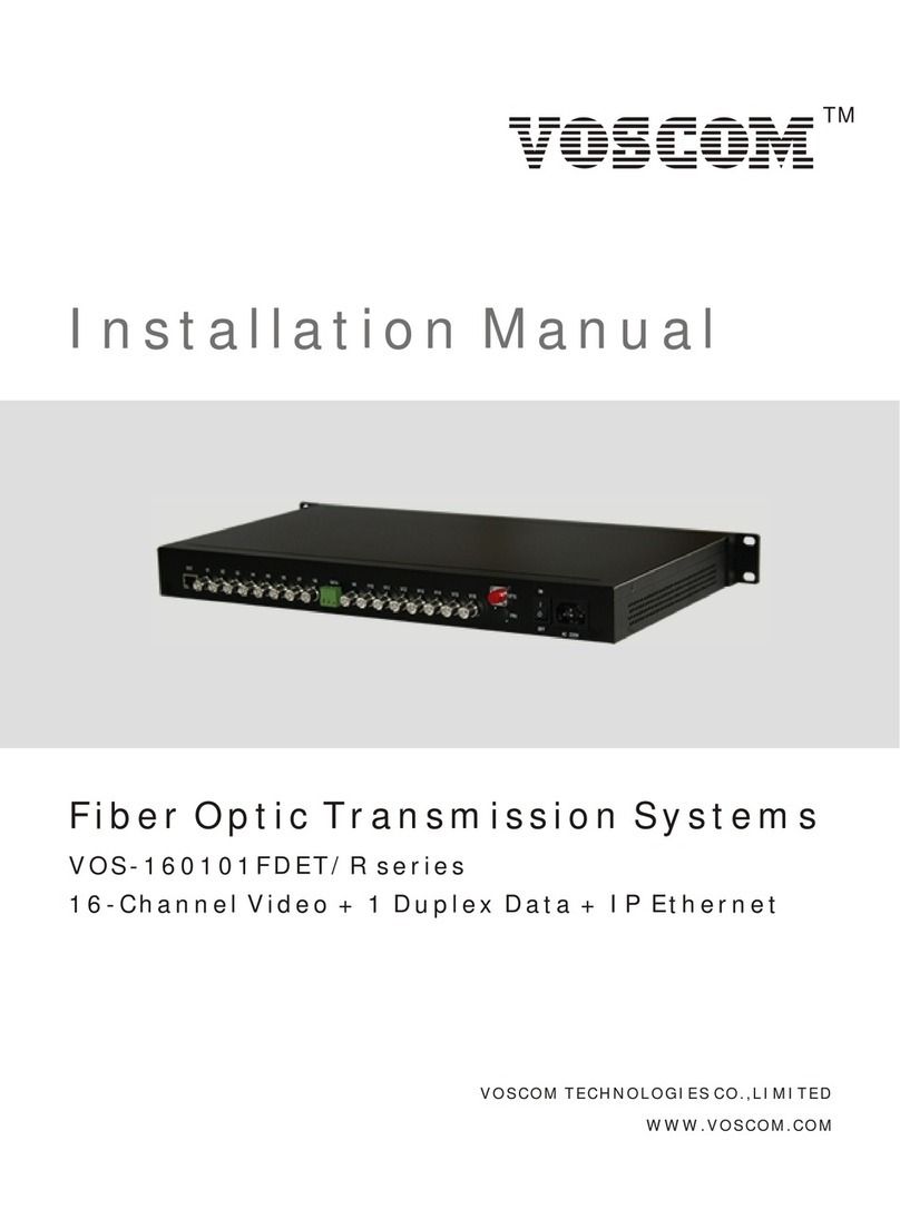 Voscom VOS-160101FDET Series User manual