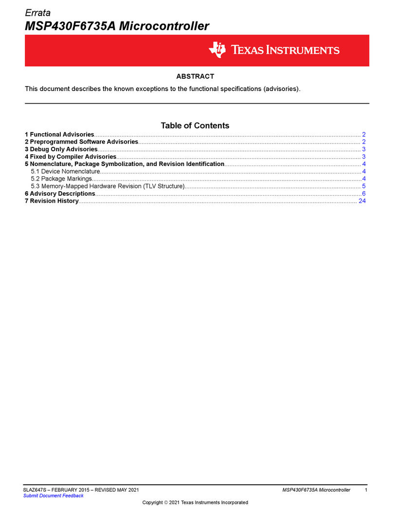 Texas Instruments MSP430F6735A manual