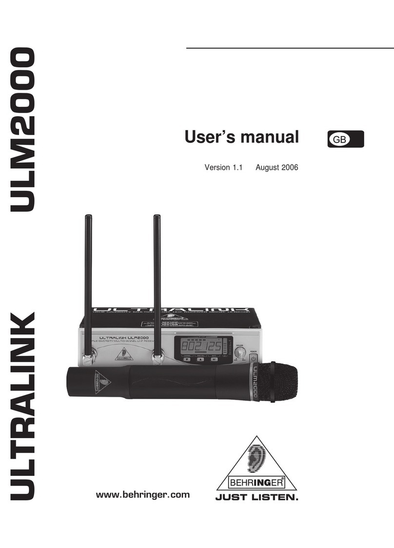 Behringer ULTRALINK ULM2000 user manual Behringer ULTRALINK ULM2000 user manual