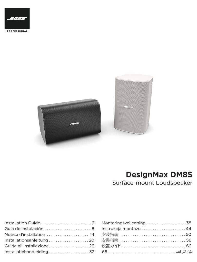 Bose Professional DesignMax DM8S installation guide