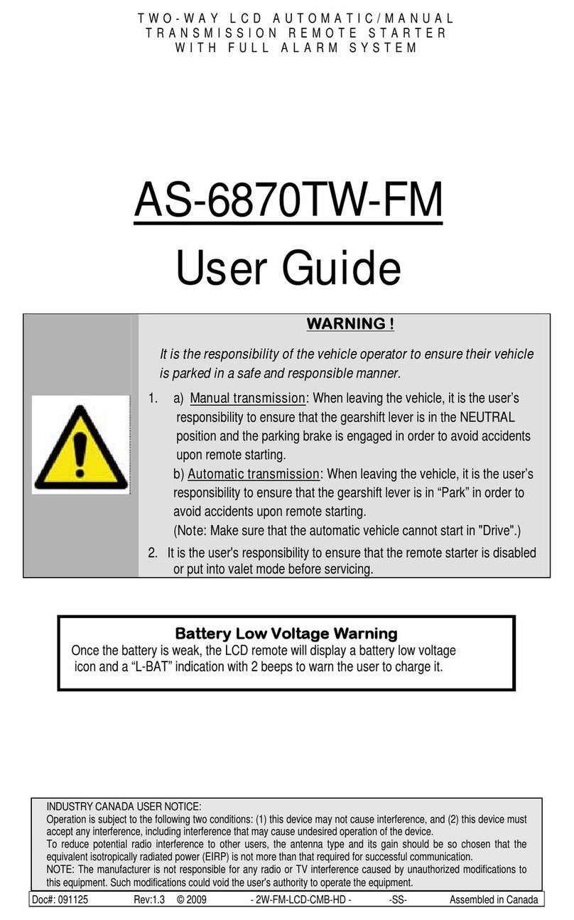 Directed Electronics AS-6870TW-FM User manual