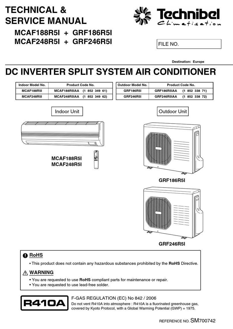 Technibel Climatisation MCAF188R5IAA Operating manual