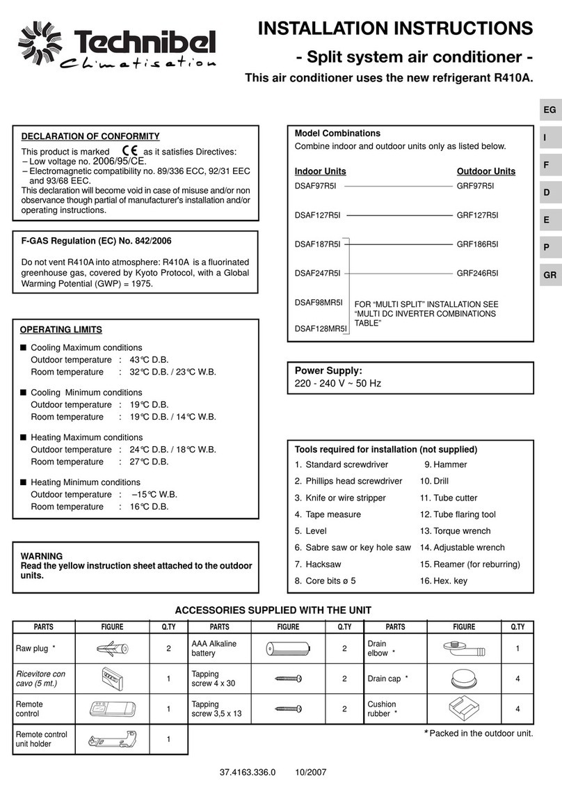Technibel Climatisation DSAF97R5I User manual