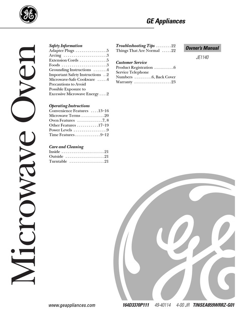 GE JE1140BC User manual