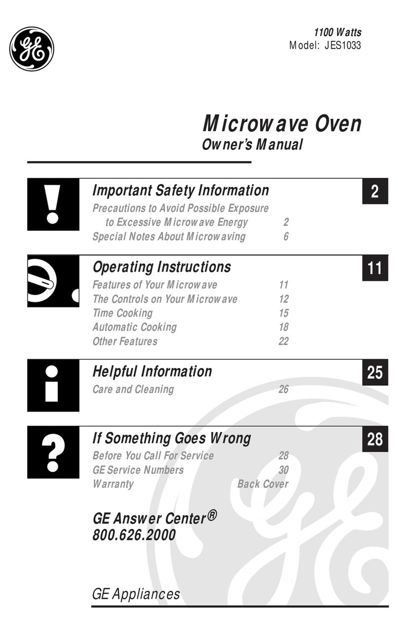 GE JES1033WB User manual