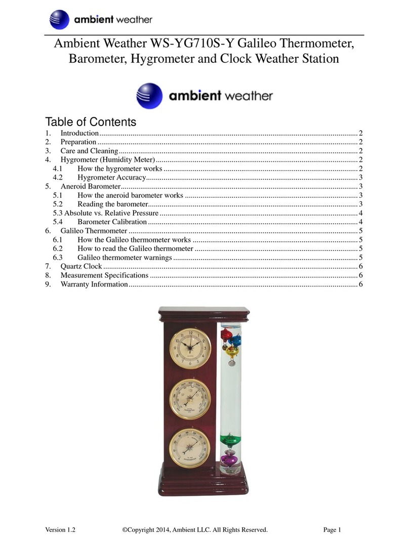 Ambient Weather WS-YG710S-Y User manual