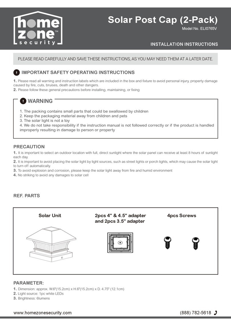 Home Zone Security ELI0765V installation instructions Home Zone Security ELI0765V installation instructions
