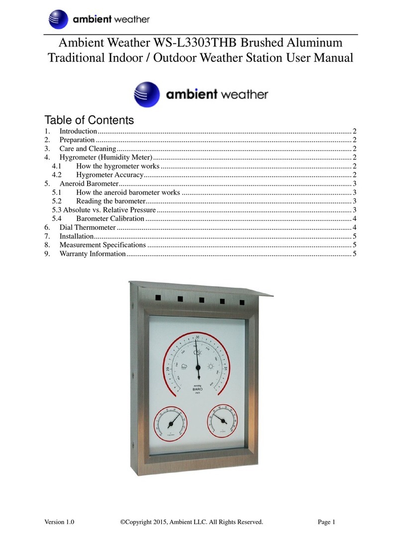 Ambient Weather WS-L3303THB User manual