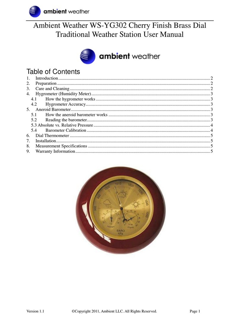 Ambient Weather WS-YG302 User manual