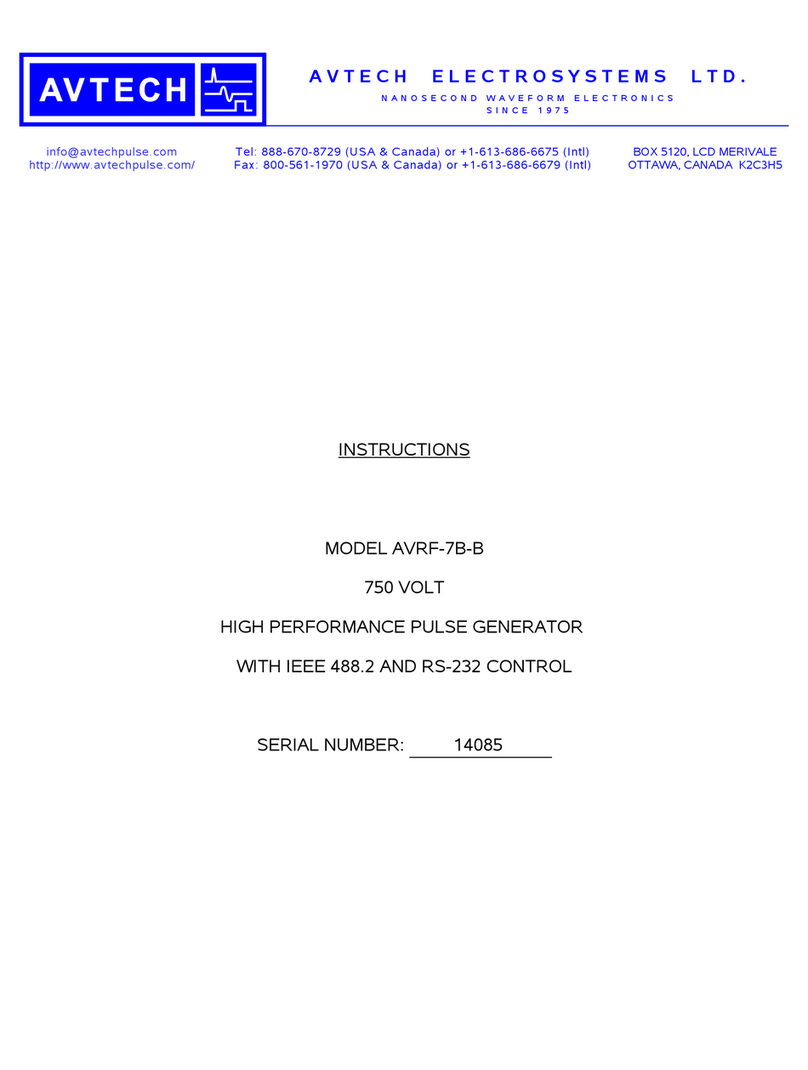 Avtech AVRF-7B-B User manual