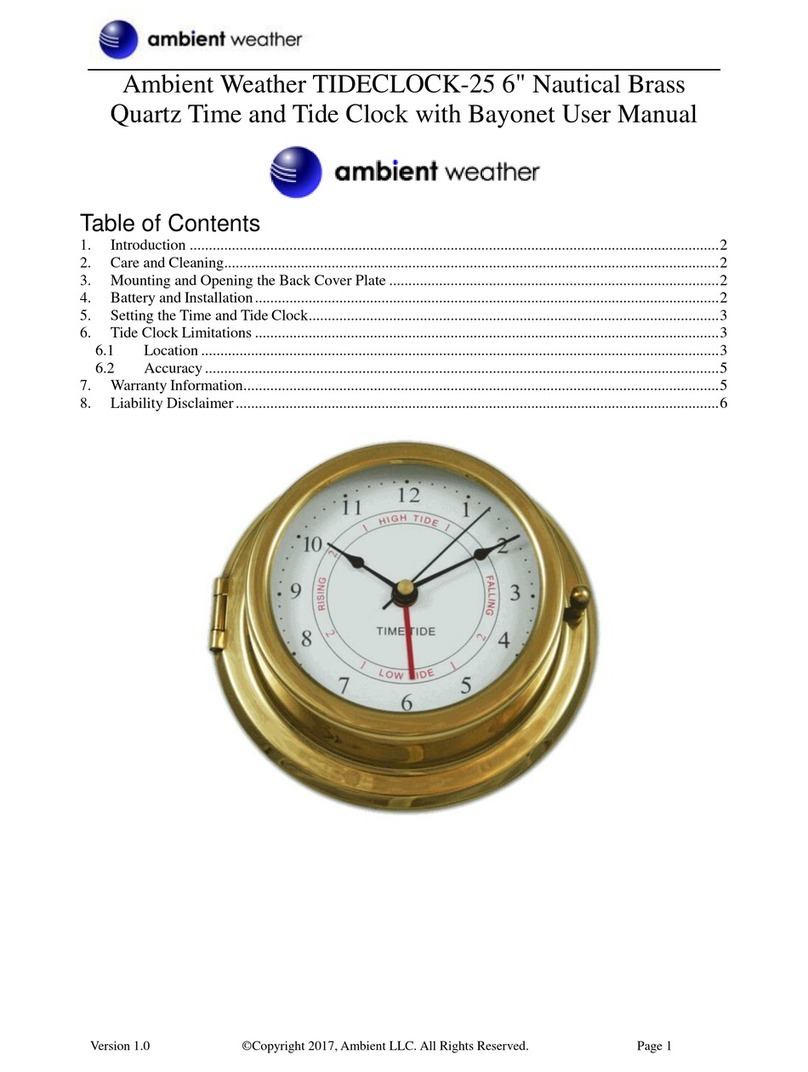 Ambient Weather TIDECLOCK-25 user manual