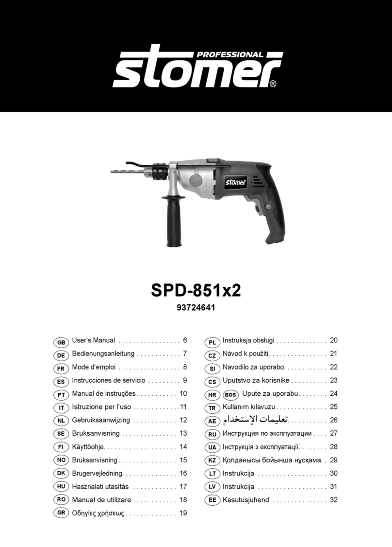Stomer Professional SPD-851x2 User manual