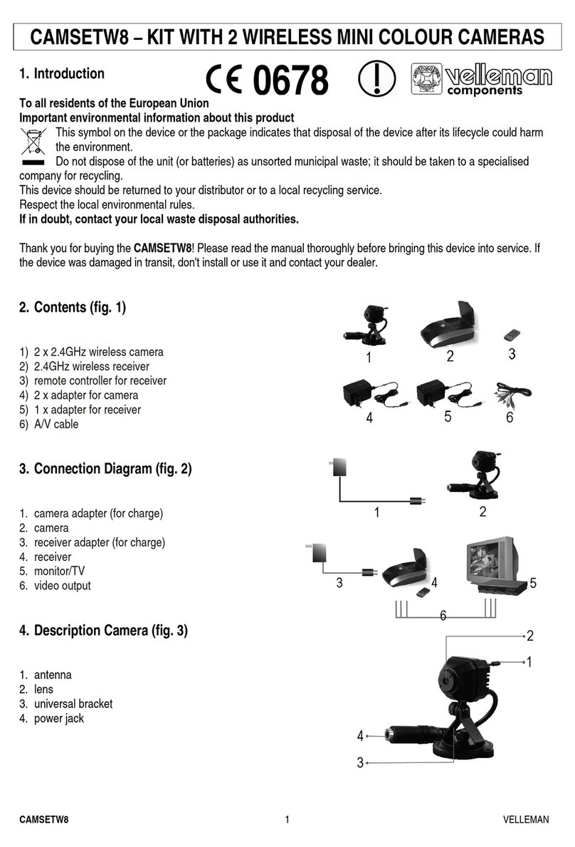 Velleman CAMSETW8 manual