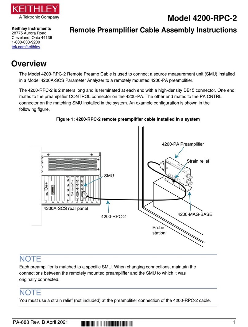 Tektronix Keithley 4200-RPC-2 User manual