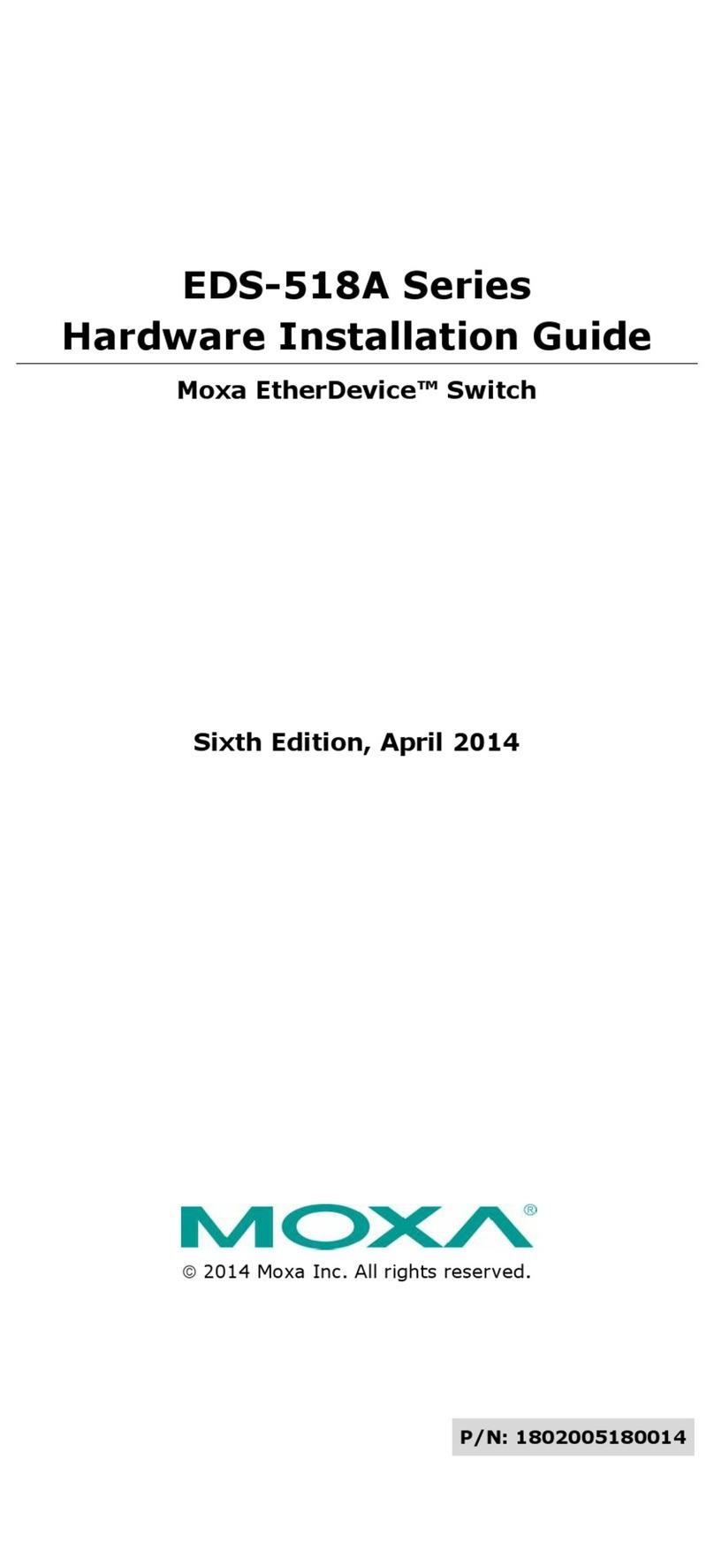 Moxa Technologies EtherDevice EDS-518A-T Manual
