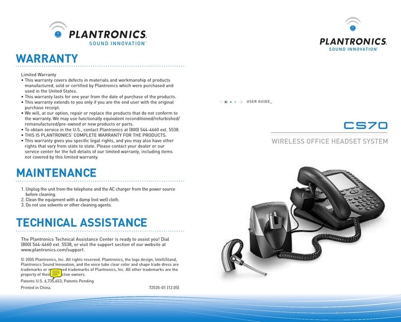 Plantronics CS7 Series User manual