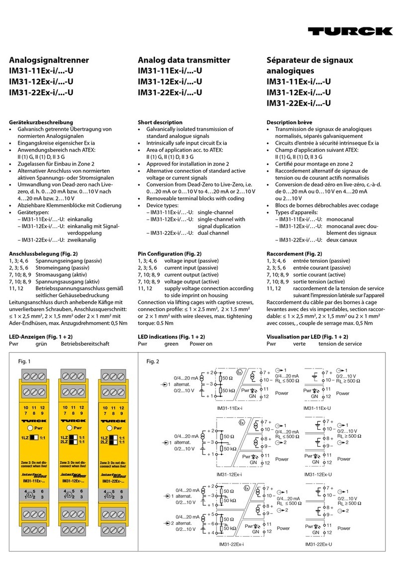 turck IM31-11Ex Series User manual