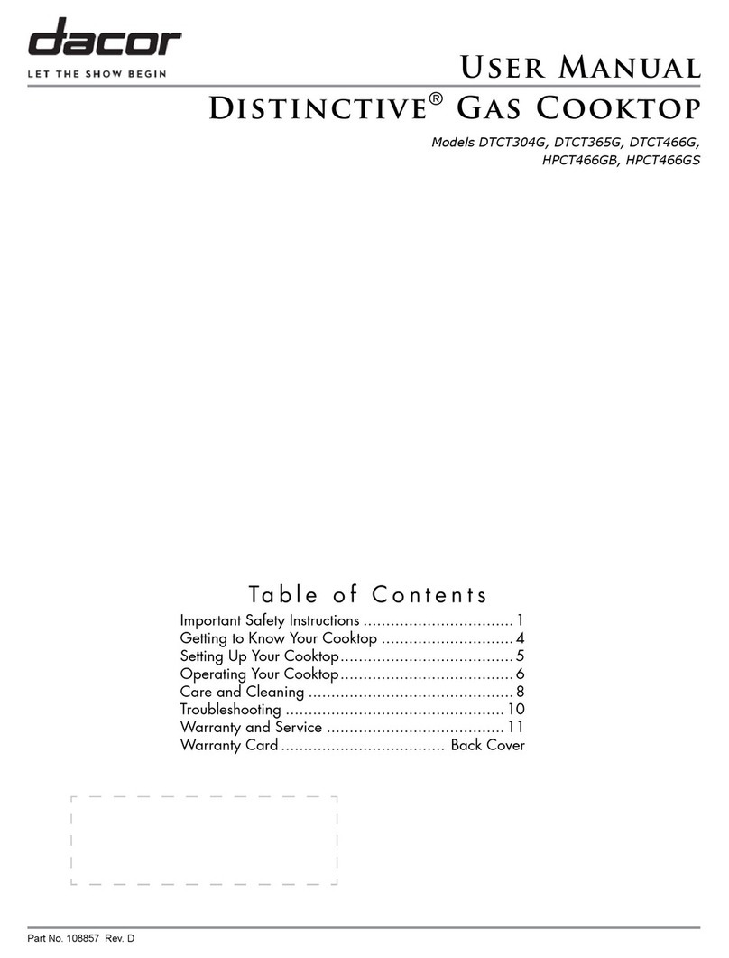 Dacor DTCT466G user manual