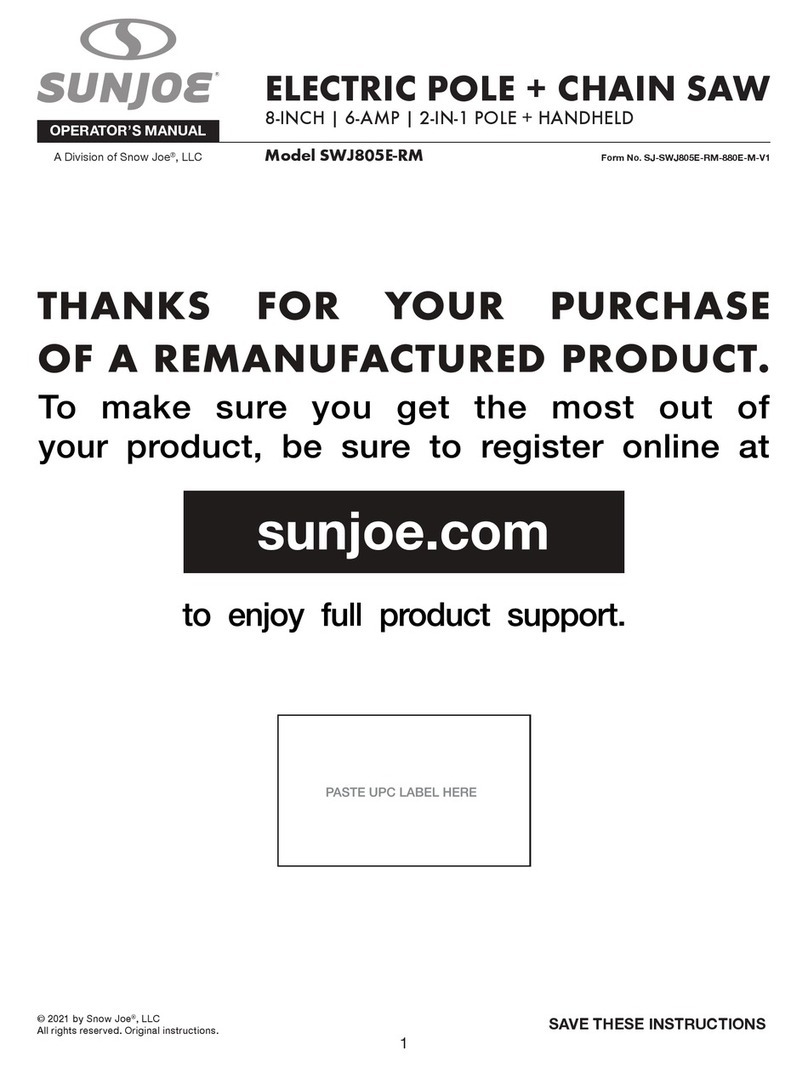 sunjoe SWJ805E-RM User manual