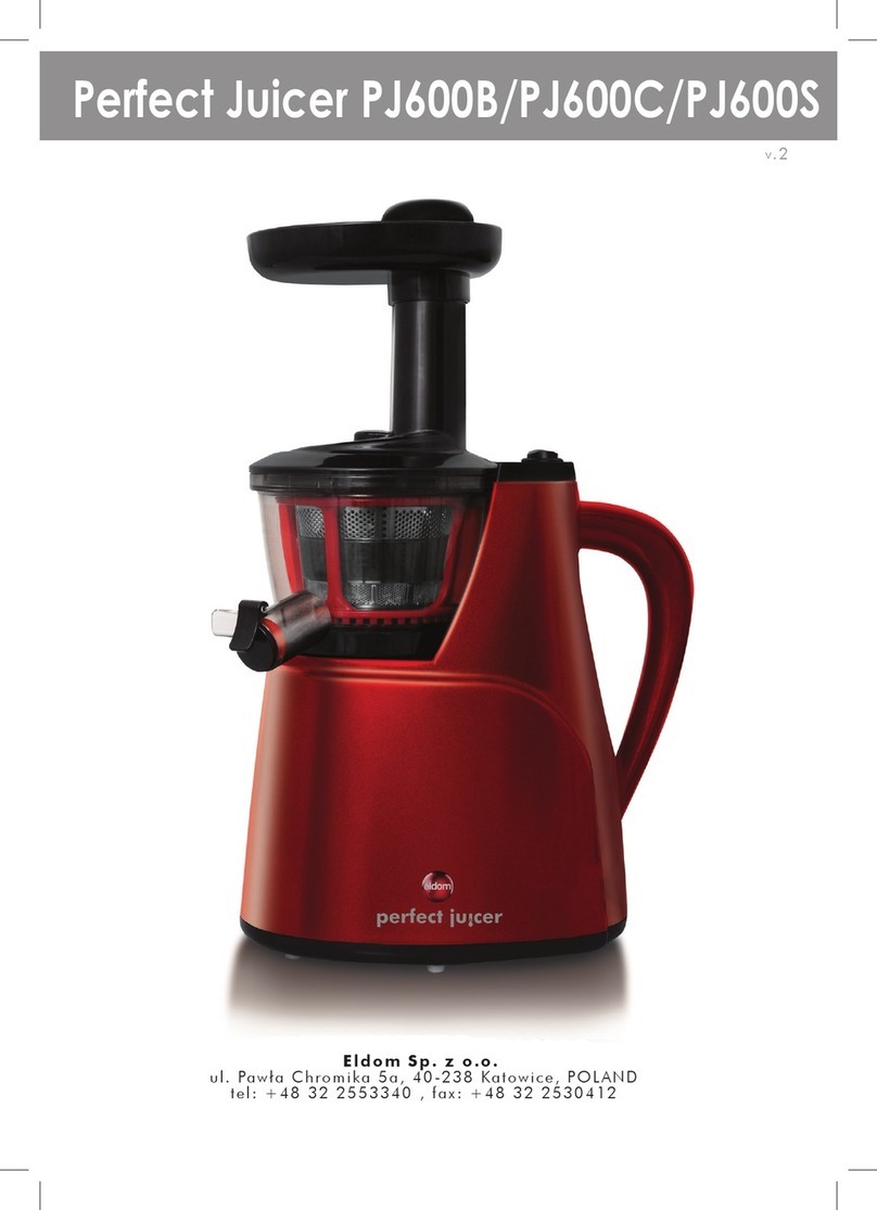 Eldom Perfect Juicer PJ600B Operating	 instruction
