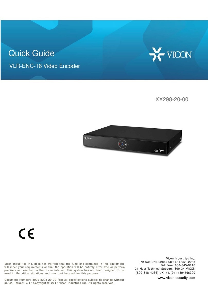 Vicon VLR-ENC-16 User manual Vicon VLR-ENC-16 User manual