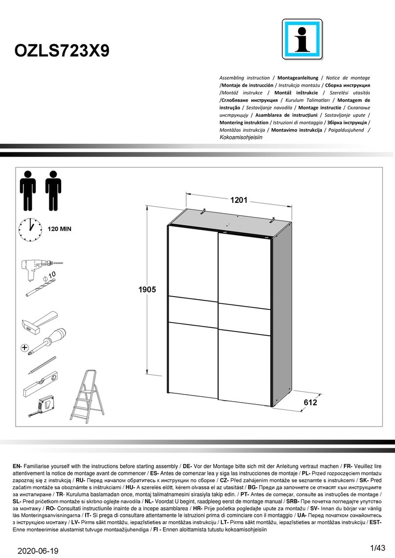 Forte OZLS723X9 Assembling Instruction Forte OZLS723X9 Assembling Instruction