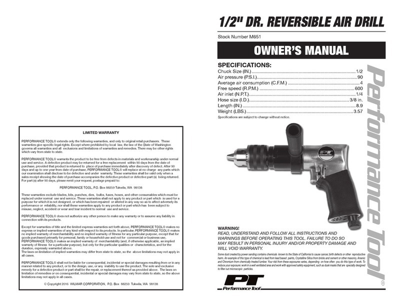 Performance Tool M651 owner's manual