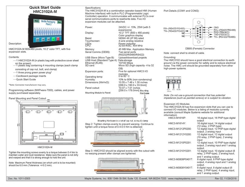 Maple Systems HMC3102A-M User manual