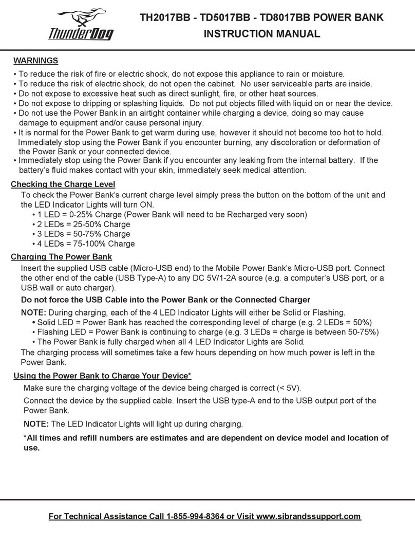 ThunderDog TH2017BB instruction manual