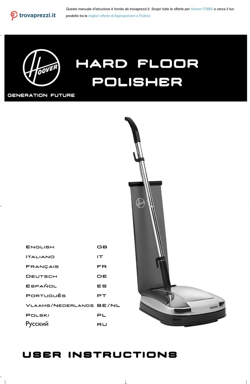Hoover F3860 User manual