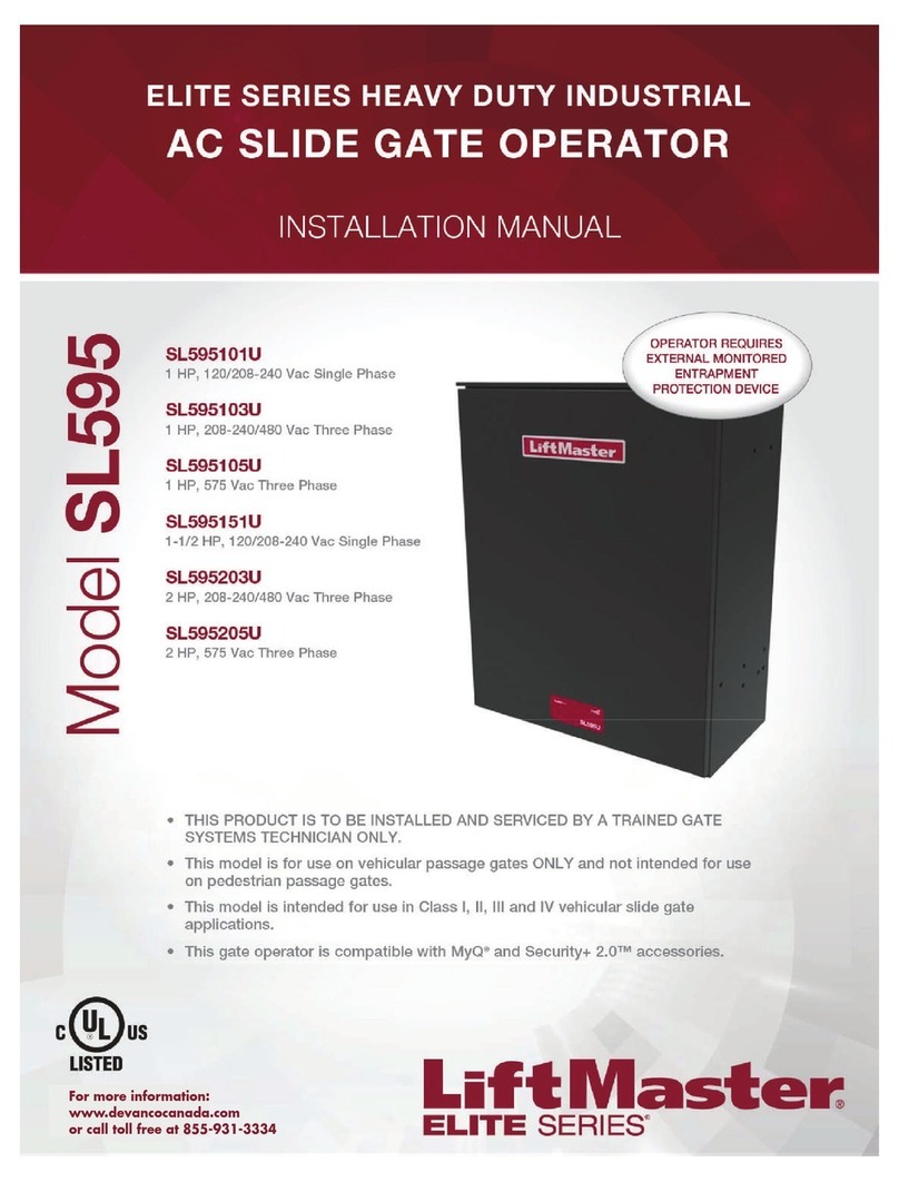 Chamberlain Elite SL595101U Series installation manual