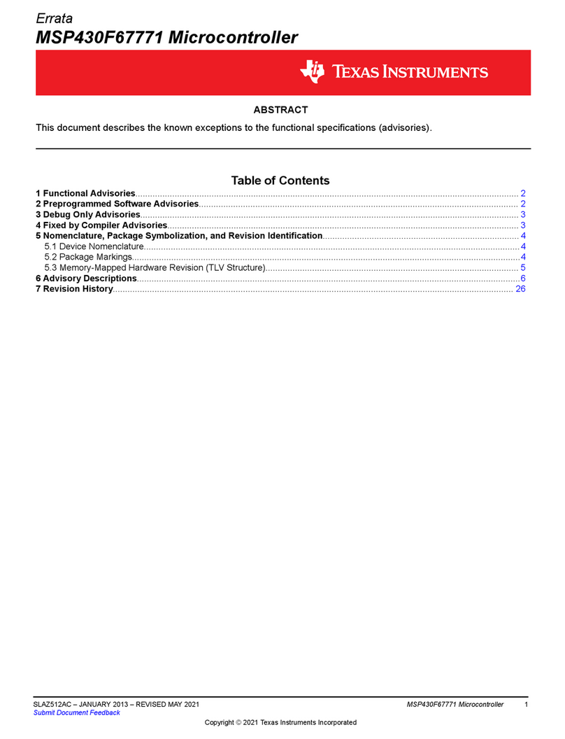 Texas Instruments MSP430F67771 User manual