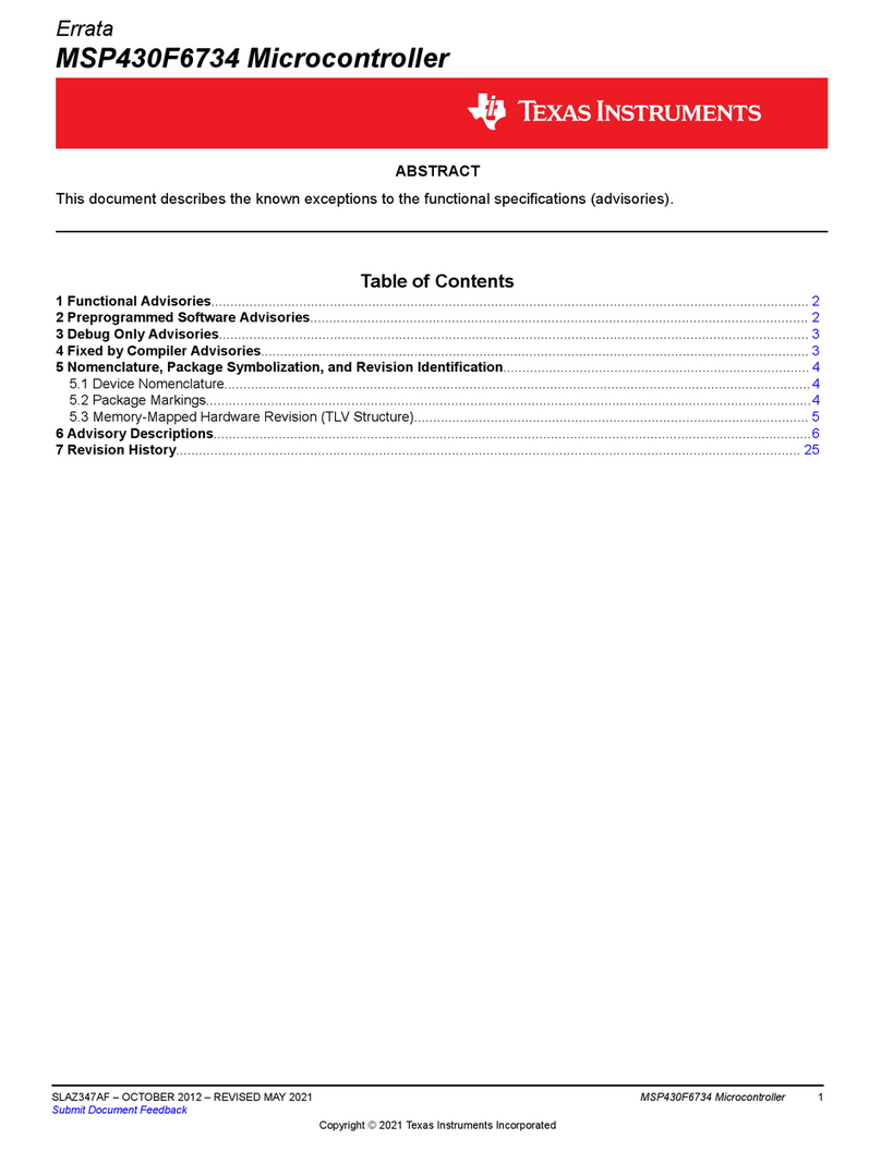 Texas Instruments MSP430F6734 manual