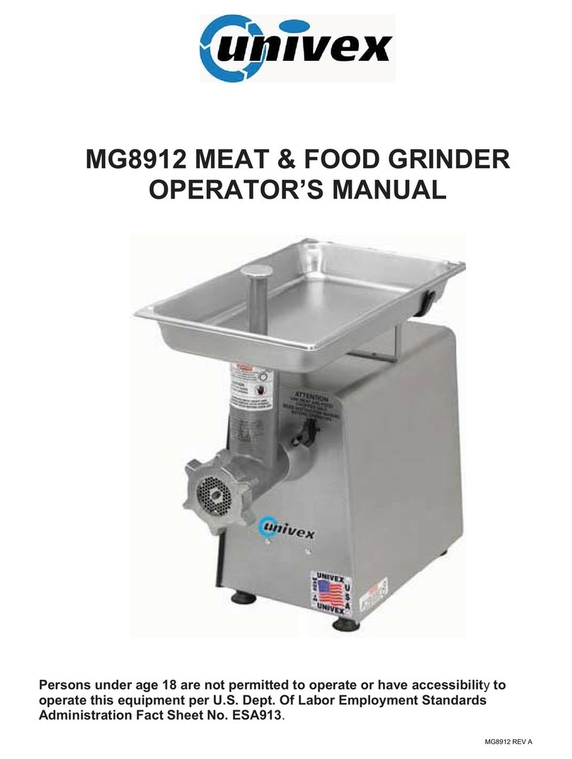 Univex MG89 User manual