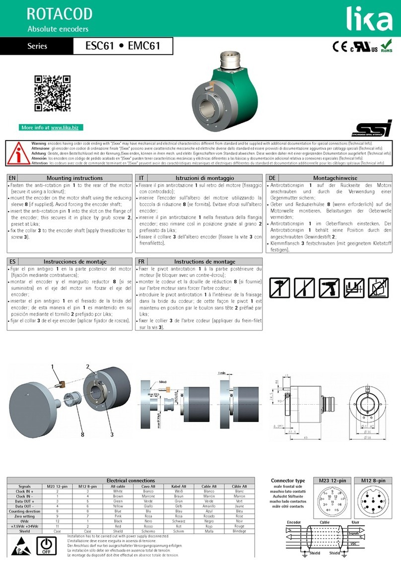 Lika ROTACOD ESC61 Series Mounting instructions