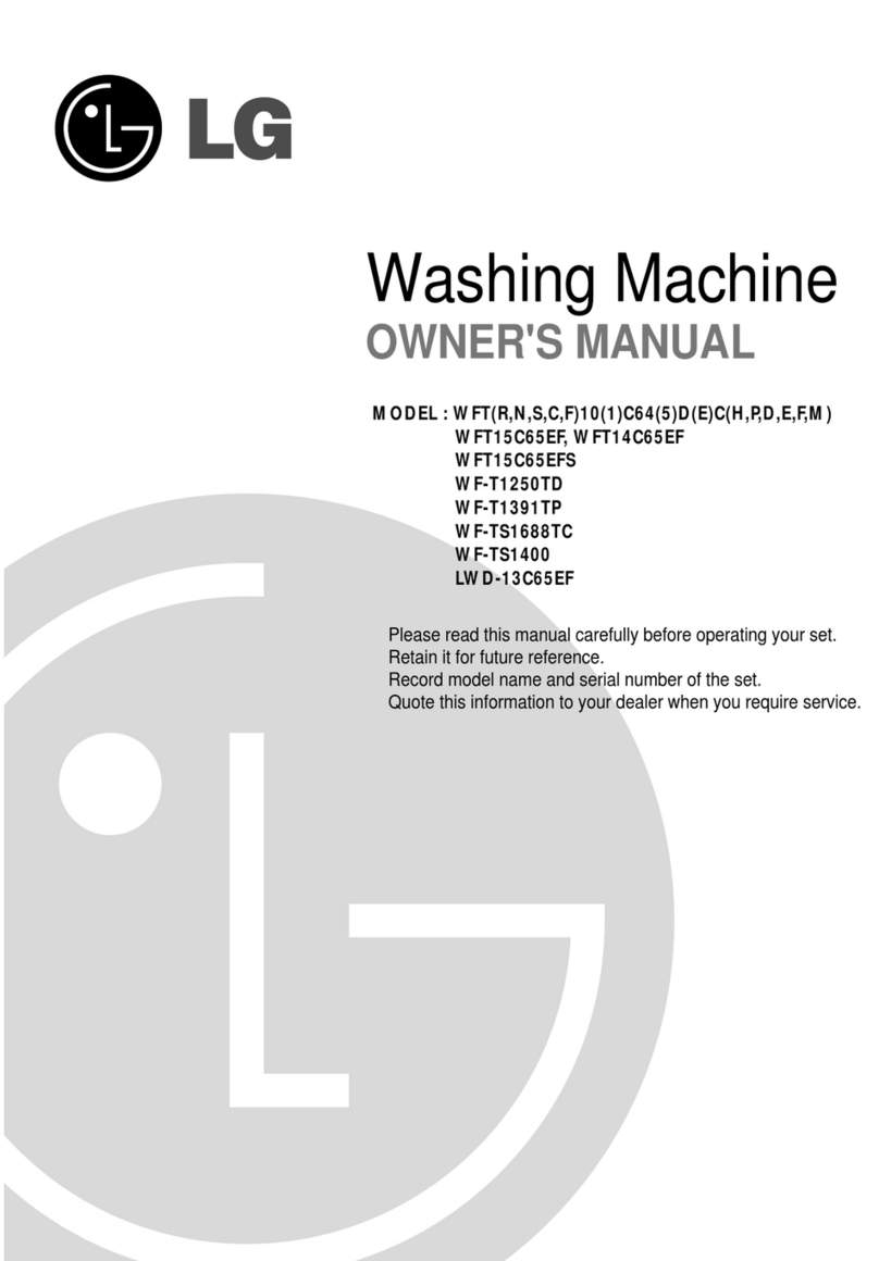 LG WFT15C65EF owner's manual