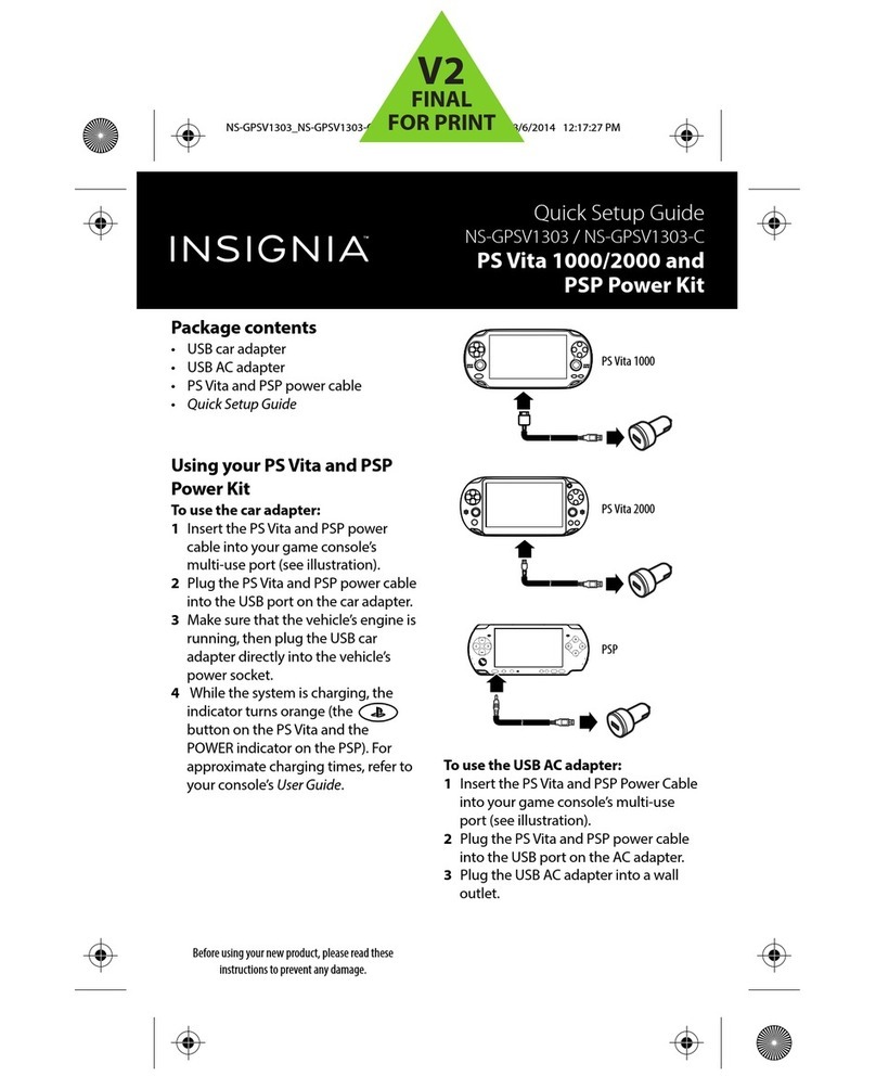Insignia NS-GPSV1303 Quick setup guide