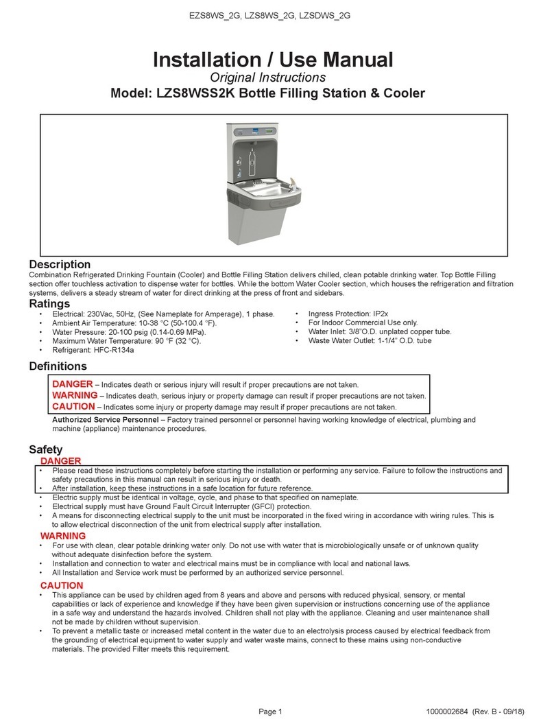 Elkay EZS8WSVRL2K Instructions for use